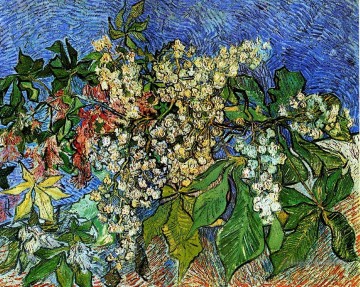 Branches fleuries de châtaignier Vincent van Gogh Fleurs impressionnistes Peinture à l'huile